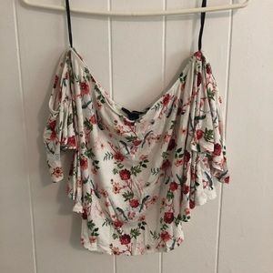Floral off the shoulder top